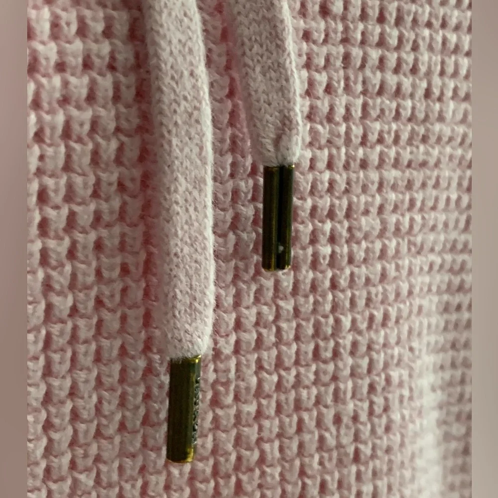 LAUREN by RALPH LAUREN cowl neck baby pink sweater, XL w/ brand new earrings - Picture 3 of 5